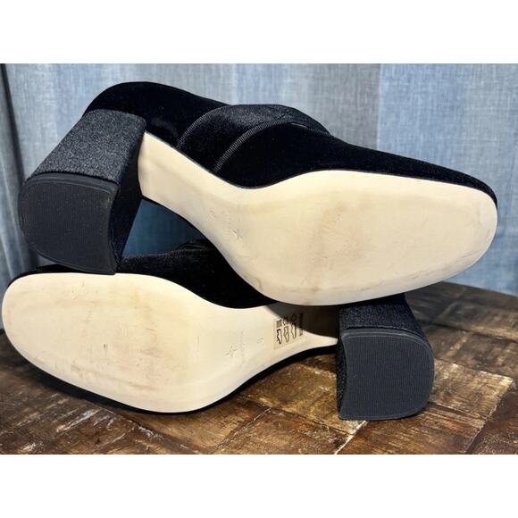 Tuckernuck Velvet Ellie Block Maryjane Heel black Size 8 - Picture 12 of 16